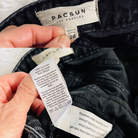 EUC Pacsun Distressed Black Jean Skirt - Picture 15 of 16